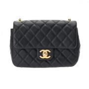 Pre-owned Leather chanel-bags Chanel Vintage , Black , Dames