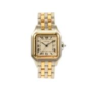 Pre-owned Stainless Steel watches Cartier Vintage , Yellow , Dames