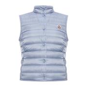 Liane vest met logo Moncler , Blue , Dames