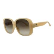 Vierkante zonnebril in licht beige Linda Farrow , Beige , Dames