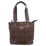 Pre-owned Coated canvas shoulder-bags Coach Pre-owned , Brown , Dames