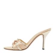 Pre-owned Leather sandals Gucci Vintage , Beige , Dames