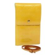 Pre-owned Leather wallets Louis Vuitton Vintage , Yellow , Dames