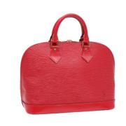 Pre-owned Leather handbags Louis Vuitton Vintage , Red , Dames