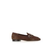 Bruine Haakvormige Moccasin Sandalen Edhèn Milano , Brown , Dames