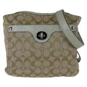 Pre-owned Canvas shoulder-bags Coach Pre-owned , Beige , Dames