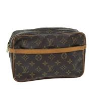 Pre-owned Canvas clutches Louis Vuitton Vintage , Brown , Dames