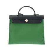 Pre-owned Fabric handbags Hermès Vintage , Green , Dames