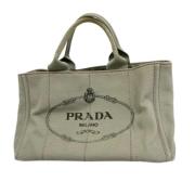 Pre-owned Canvas prada-bags Prada Vintage , Gray , Dames