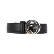 Pre-owned Leather belts Gucci Vintage , Black , Dames