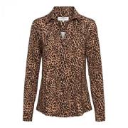 Dierenprint Blouse met Lange Mouwen &Co Woman , Brown , Dames