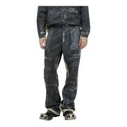 Broek met cargo-geïnspireerde print Diesel , Black , Heren