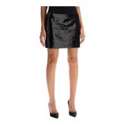 Paillet Mini Rok Dolce & Gabbana , Black , Dames