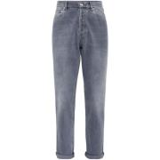 Klassieke Denim Broek Blauw Brunello Cucinelli , Blue , Heren