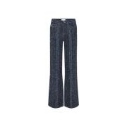 Thea Wide Leg Tweed Jeans Fabienne Chapot , Blue , Dames