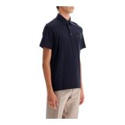 Piqué Polo Shirt met Zak Ermenegildo Zegna , Blue , Heren