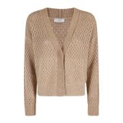 Stijlvolle Gebreide Pullover Sweater Peserico , Brown , Dames