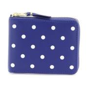 Portemonnee met polka dot rits Comme des Garçons , Blue , Heren