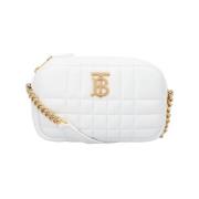 Pre-owned Leather shoulder-bags Burberry Vintage , White , Dames