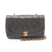 Pre-owned Leather chanel-bags Chanel Vintage , Black , Dames