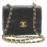 Pre-owned Leather chanel-bags Chanel Vintage , Black , Dames