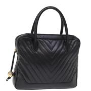 Pre-owned Leather chanel-bags Chanel Vintage , Black , Dames