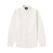 Ecru Corduroy Overhemd met Urea Knopen Portuguese Flannel , White , He...