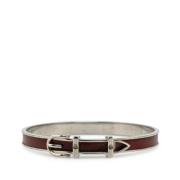 Pre-owned Leather bracelets Hermès Vintage , Black , Dames