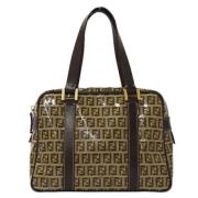 Pre-owned Canvas fendi-bags Fendi Vintage , Brown , Dames