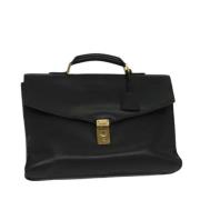 Pre-owned Leather briefcases Chanel Vintage , Black , Dames