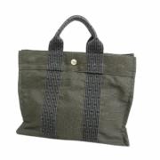 Pre-owned Canvas totes Hermès Vintage , Gray , Dames