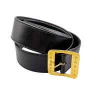 Pre-owned Leather belts Chanel Vintage , Black , Dames