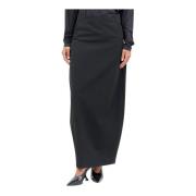 Split Maxi Rok Gemaakt in Portugal Khaite , Black , Dames