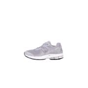 Grijze Logo Sneakers Suède Rubberen Zool New Balance , Gray , Heren