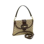 Pre-owned Canvas gucci-bags Gucci Vintage , Beige , Dames