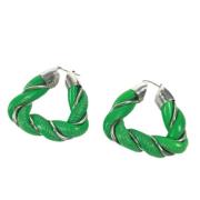 Pre-owned Leather earrings Bottega Veneta Vintage , Green , Dames