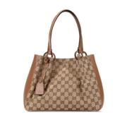 Pre-owned Canvas shoulder-bags Gucci Vintage , Beige , Dames