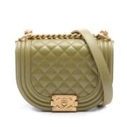 Pre-owned Leather crossbody-bags Chanel Vintage , Green , Dames