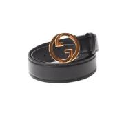 Pre-owned Leather belts Gucci Vintage , Black , Dames