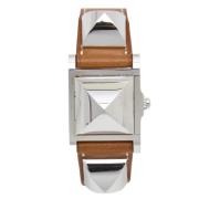 Pre-owned Metal watches Hermès Vintage , Brown , Dames