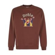 Donkerbruine Sweatshirt voor Mannen Drole de Monsieur , Brown , Heren