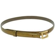 Pre-owned Leather belts Gucci Vintage , Yellow , Dames