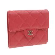 Pre-owned Leather wallets Chanel Vintage , Red , Dames