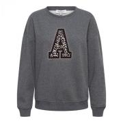 Grijze Sanna Sweater met Artwork &Co Woman , Gray , Dames