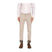 Slim Fit Chino Broek met Camouflage Print Mason's , Gray , Heren