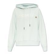 Sweatshirt met logo Moncler , Blue , Dames