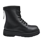 Stadsboot Zwart Kalfsleer Woolrich , Black , Dames