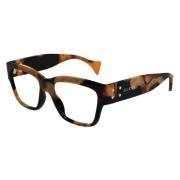 Vierkante optische brillen in Havana Tortoise Gucci , Brown , Unisex