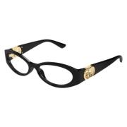 Retro Ovale Optische Bril in Zwart Gucci , Black , Unisex