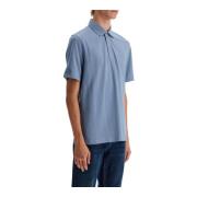 Klassieke Pique Polo Shirt Brunello Cucinelli , Blue , Heren